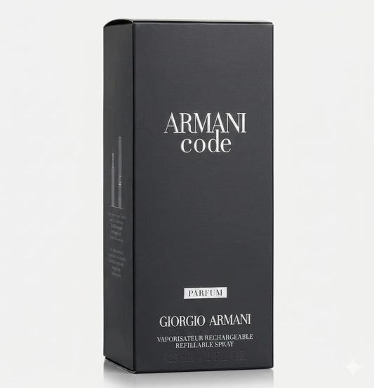 Giorgio Armani Code Parfum Refillable Spray for Men | 125ml / 4.2 fl oz