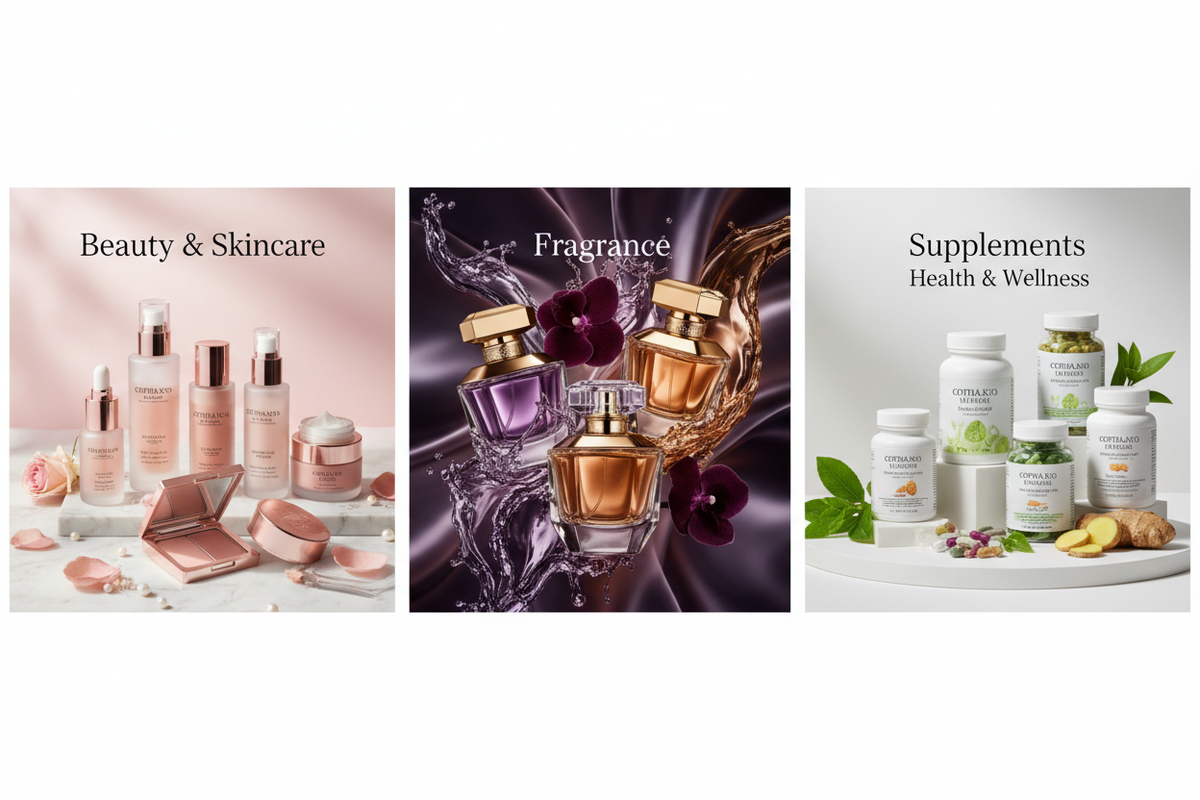 Beauty, Fragrance & Supplements Slide